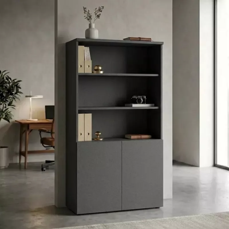 Armoire semi-ouverte, portes poussoirs, hauteur 196 cm – So Madrid