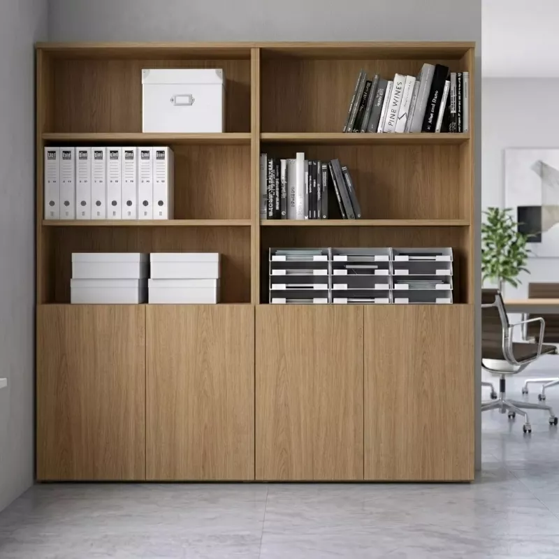 Armoire semi-ouverte, portes poussoirs, hauteur 196 cm – So Madrid