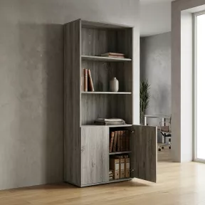 Armoire semi-ouverte, portes poussoirs, hauteur 235 cm – So Madrid