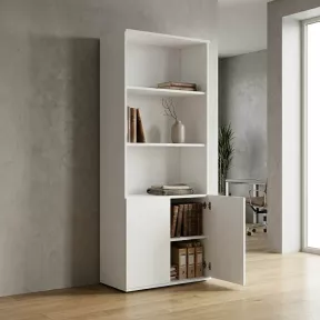 Armoire semi-ouverte, portes poussoirs, hauteur 235 cm – So Madrid