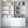 Armoire semi-ouverte, portes poussoirs, hauteur 235 cm – So Madrid