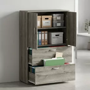 Armoire fermée, pour dossiers suspendus, hauteur 158 cm – So Madrid