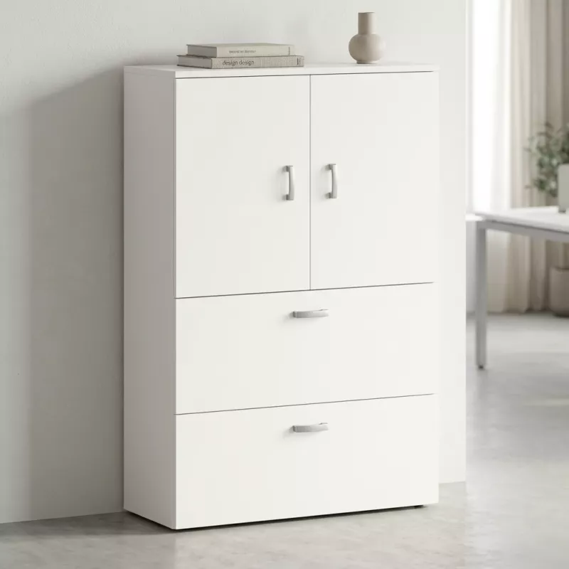Armoire fermée, pour dossiers suspendus, hauteur 158 cm – So Madrid