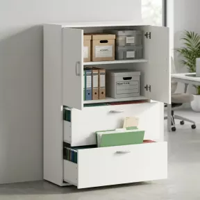 Armoire fermée, pour dossiers suspendus, hauteur 158 cm – So Madrid