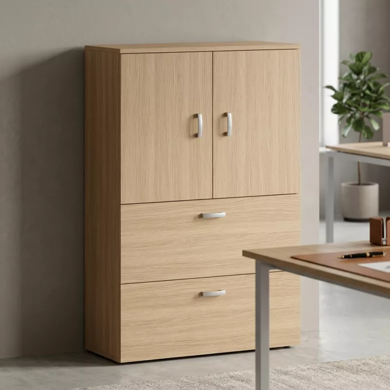 Armoire fermée, pour dossiers suspendus, hauteur 158 cm – So Madrid