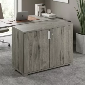 Armoire basse 2 portes, 1 étagère, l 100 x h 76 cm - So Laroya