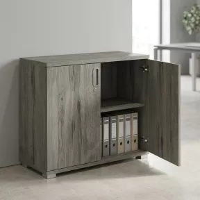 Armoire basse 2 portes, 1 étagère, l 100 x h 76 cm - So Laroya
