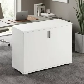 Armoire basse 2 portes, 1 étagère, l 100 x h 76 cm - So Laroya