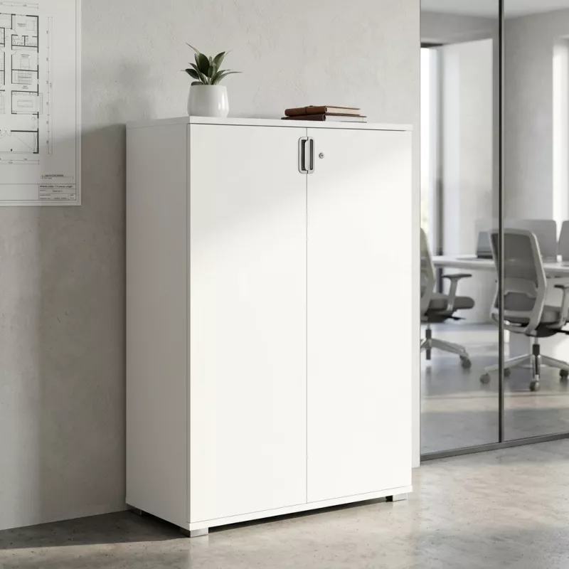 Armoire moyenne 2 portes, 3 étagères, l 100 x 147 cm - So Laroya