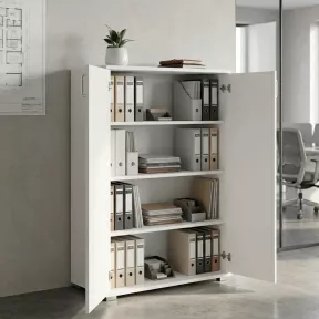 Armoire moyenne 2 portes, 3 étagères, l 100 x 147 cm - So Laroya