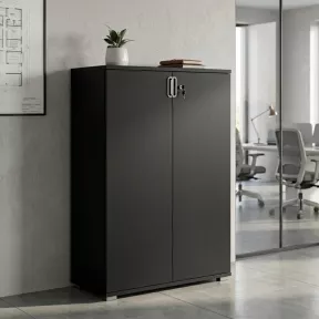 Armoire moyenne 2 portes, 3 étagères, l 100 x 147 cm - So Laroya