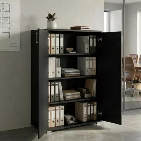 Armoire moyenne 2 portes, 3 étagères, l 100 x 147 cm - So Laroya