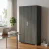 Armoire haute 2 portes, 4 étagères, l 100 x h 201 cm - So Laroya