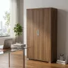 Armoire haute 2 portes, 4 étagères, l 100 x h 201 cm - So Laroya