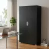 Armoire haute 2 portes, 4 étagères, l 100 x h 201 cm - So Laroya