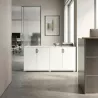 Armoire basse 4 portes, 2 étagères, l 200 x h 76 cm - So Laroya