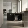 Armoire basse 4 portes, 2 étagères, l 200 x h 76 cm - So Laroya