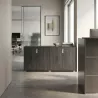 Armoire basse 4 portes, 2 étagères, l 200 x h 76 cm - So Laroya