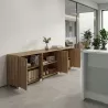 Armoire basse 6 portes, 6 étagères, l 300 x  h 76 cm - So Laroya