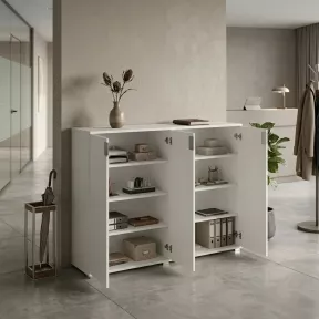 Armoire moyenne 4 portes, 6 étagères, l 200 x h 147 cm - So Laroya