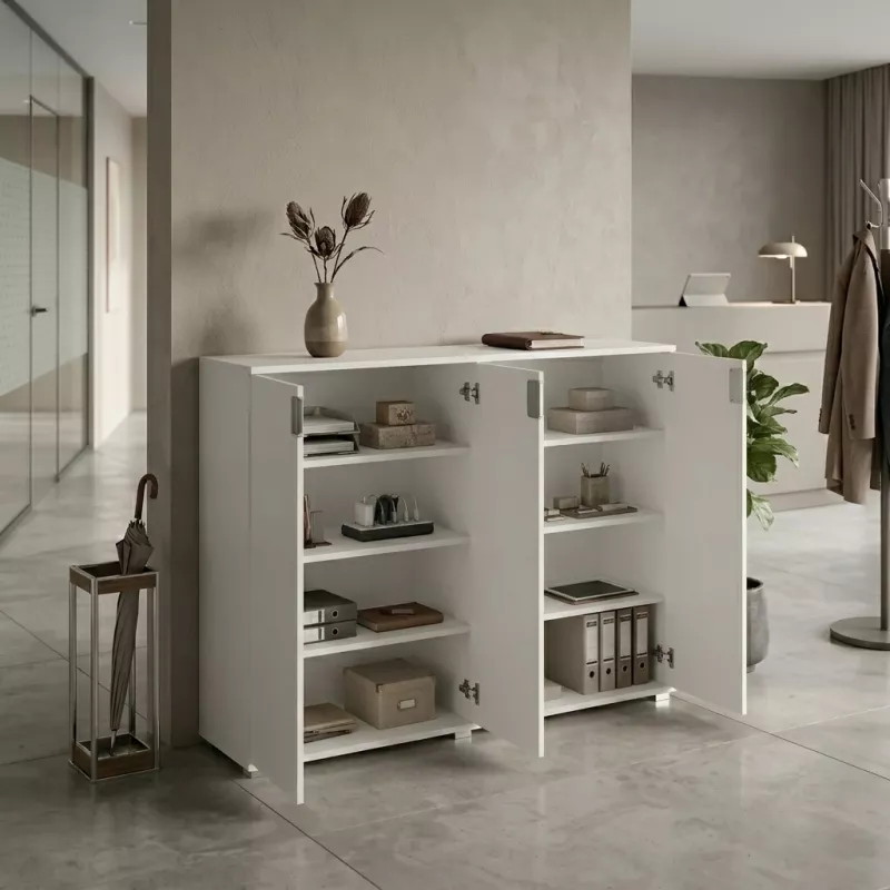 Armoire moyenne 4 portes, 6 étagères, l 200 x h 147 cm - So Laroya
