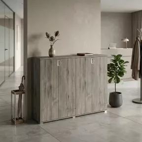 Armoire moyenne 4 portes, 6 étagères, l 200 x h 147 cm - So Laroya