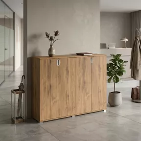 Armoire moyenne 4 portes, 6 étagères, l 200 x h 147 cm - So Laroya