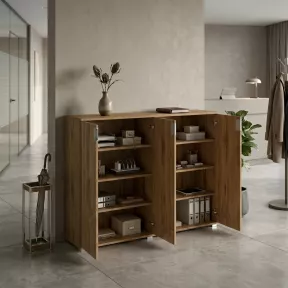 Armoire moyenne 4 portes, 6 étagères, l 200 x h 147 cm - So Laroya