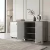 Armoire portes en verre, 2 étagères, L 200 x H 76 cm - So Laroya