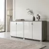 Armoire portes en verre, 2 étagères, L 200 x H 76 cm - So Laroya