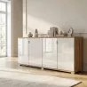 Armoire portes en verre, 2 étagères, L 200 x H 76 cm - So Laroya