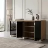 Armoire portes en verre, 2 étagères, L 200 x H 76 cm - So Laroya
