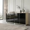 Armoire portes en verre, 2 étagères, L 200 x H 76 cm - So Laroya