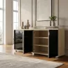 Armoire portes en verre, 2 étagères, L 200 x H 76 cm - So Laroya