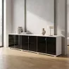 Armoire portes en verre, 3 étagères, L 300 x H 76 cm - So Laroya
