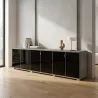 Armoire portes en verre, 3 étagères, L 300 x H 76 cm - So Laroya