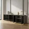 Armoire portes en verre, 3 étagères, L 300 x H 76 cm - So Laroya