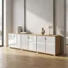 Armoire portes en verre, 3 étagères, L 300 x H 76 cm - So Laroya