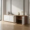 Armoire portes en verre, 3 étagères, L 300 x H 76 cm - So Laroya