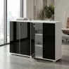 Armoire portes en verre, 4 étagères, L 200 x H 147 cm - So Laroya