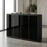 Armoire portes en verre, 4 étagères, L 200 x H 147 cm - So Laroya