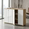 Armoire portes en verre, 4 étagères, L 200 x H 147 cm - So Laroya
