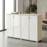 Armoire portes en verre, 4 étagères, L 200 x H 147 cm - So Laroya