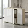 Armoire portes en verre, 4 étagères, L 200 x H 147 cm - So Laroya