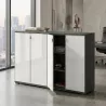 Armoire portes en verre, 4 étagères, L 200 x H 147 cm - So Laroya