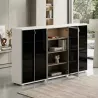 Armoire portes en verre, 9 étagères, L 300 x H 147 cm - So Laroya