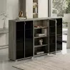 Armoire portes en verre, 9 étagères, L 300 x H 147 cm - So Laroya