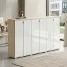 Armoire portes en verre, 9 étagères, L 300 x H 147 cm - So Laroya