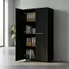 Armoire 2 portes mélaminé à serrure - 3 étagères - L. 83 P. 43 x H. 158 cm So Flora