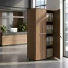 Armoire 2 portes mélaminé à serrure - 3 étagères - L. 83 P. 43 x H. 158 cm So Flora